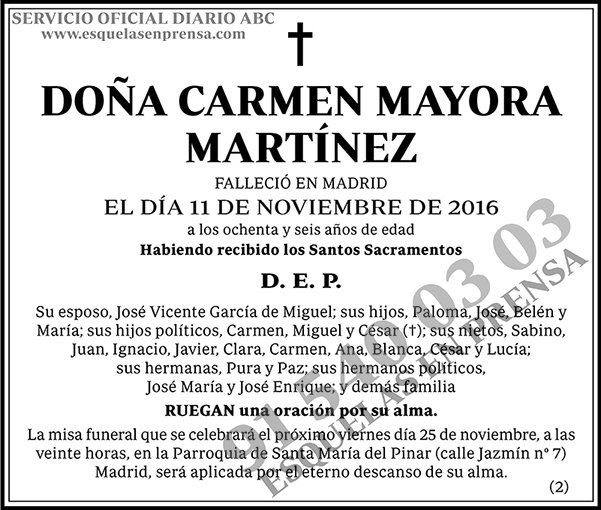 Carmen Mayora Martínez